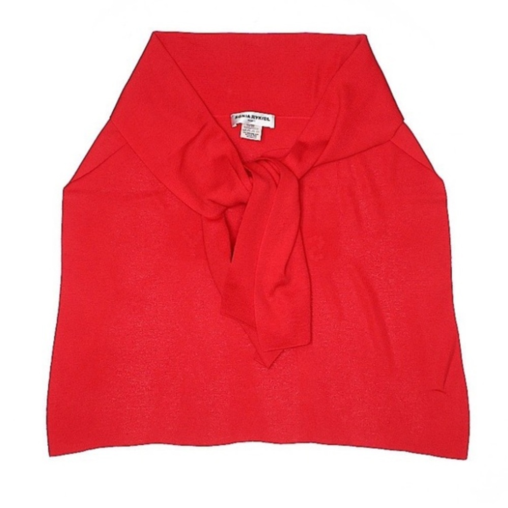 Sonia Rykiel Red Shoulder Wrap Sweater